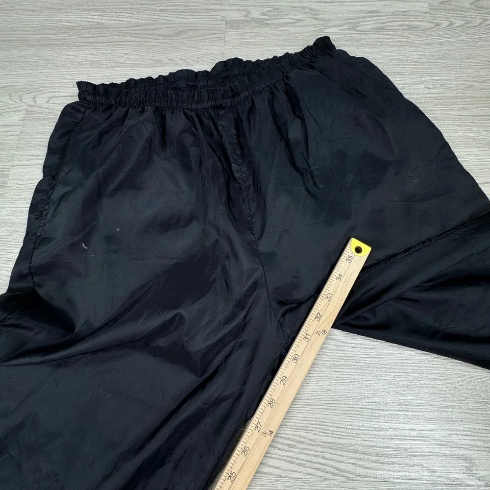 Columbia Mens‎ Nylon Packable Windbreaker Pants Black XL Elastic Waist Zip Cuffs